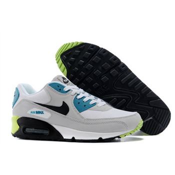 Nike Air Max 90 Mens Shoes Light Gray Green Black Sale